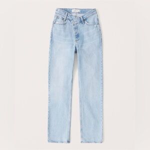 Abercrombie & Fitch The Dad High Rise Jeans - Light Blue
